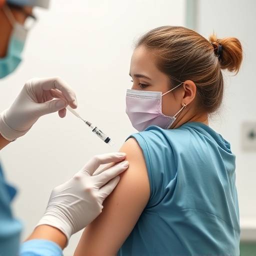 Operatore sanitario che somministra un vaccino COVID-19