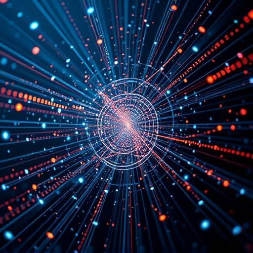 Rappresentazione artistica di un computer quantistico che elabora dati